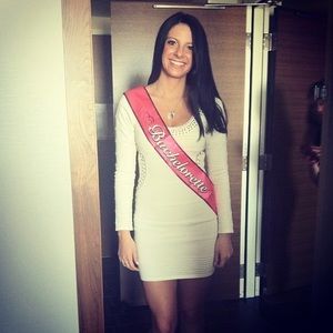 White Bodycon Long Sleeve Dress